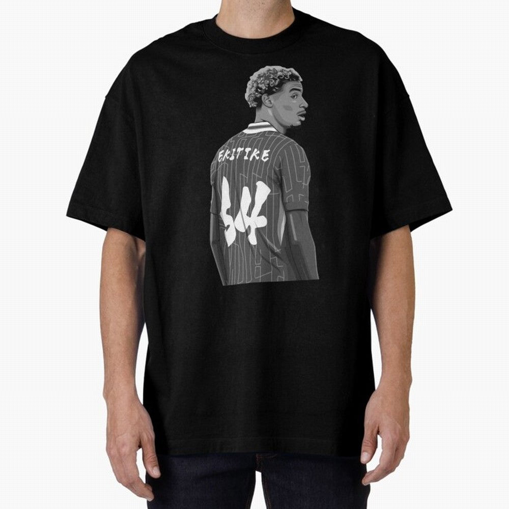 Hugo Ekitike Black and White Version Classic T-Shirt Keep Football History Alive during Match Day Hype around FIFA World Cup 2026 Group Stage, Messi, Neymar and Mbappe, Germany, Football Passion, Legendary Performances, Festival Vibes and Supporter