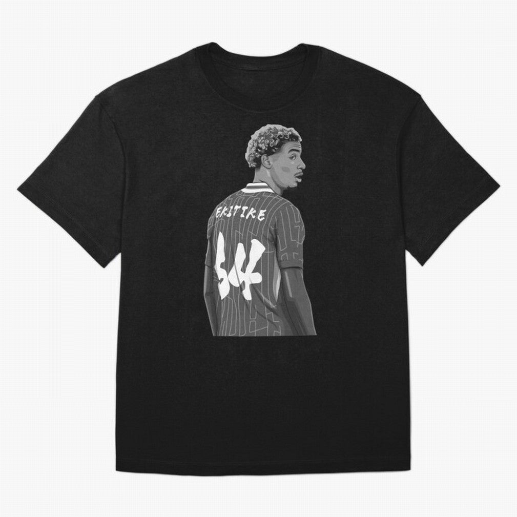 Hugo Ekitike Black and White Version Classic T-Shirt Keep Football History Alive during Match Day Hype around FIFA World Cup 2026 Group Stage, Messi, Neymar and Mbappe, Germany, Football Passion, Legendary Performances, Festival Vibes and Supporter