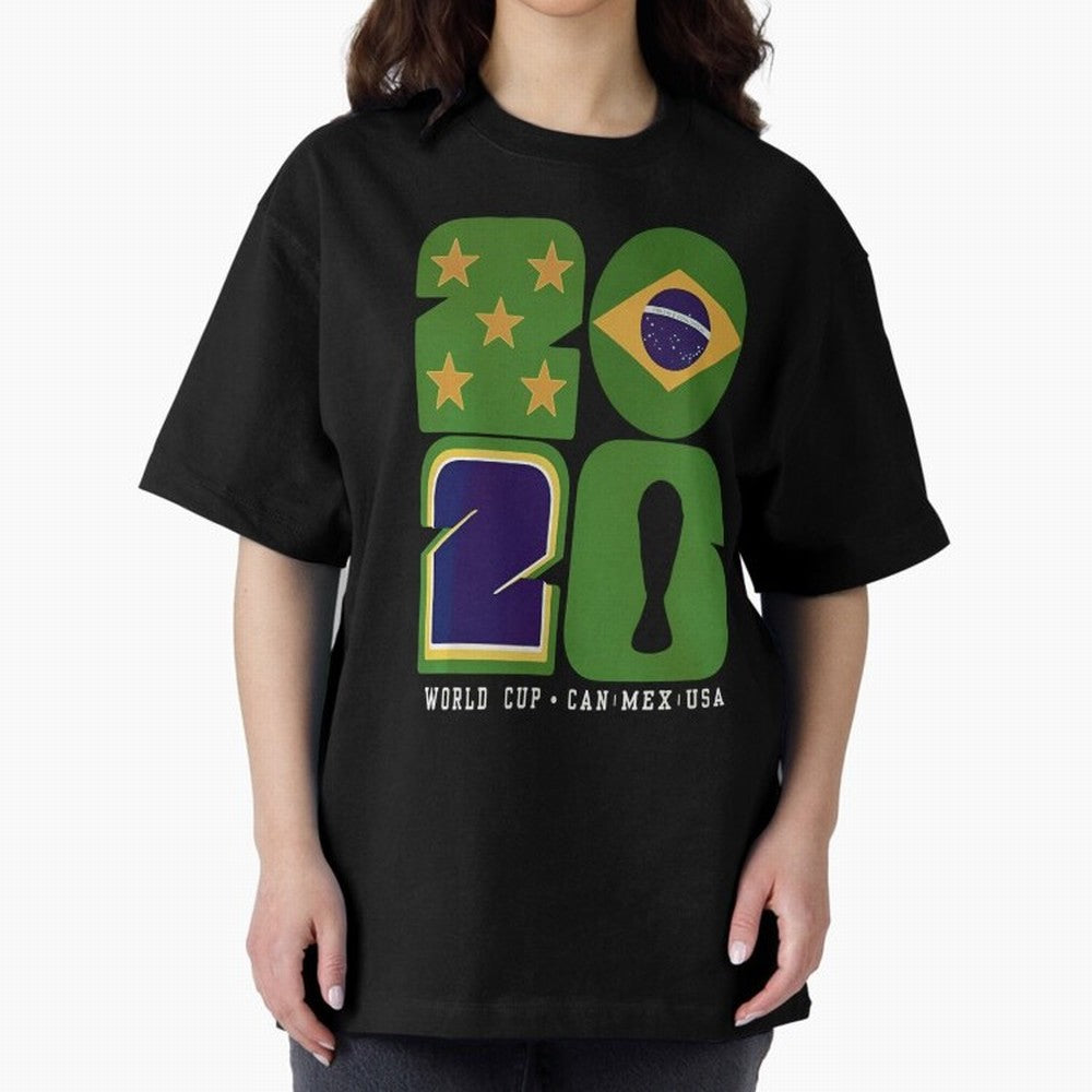 Brazil Football World Cup 2026 - Can Mex Usa Typography Essential T-Shirt Celebrate Classic Football Spirit in the FIFA World Cup 2026 Group Stage Journey through Mbappe Highlights, Argentina, France and Brazil Pride, Sports Nostalgia,