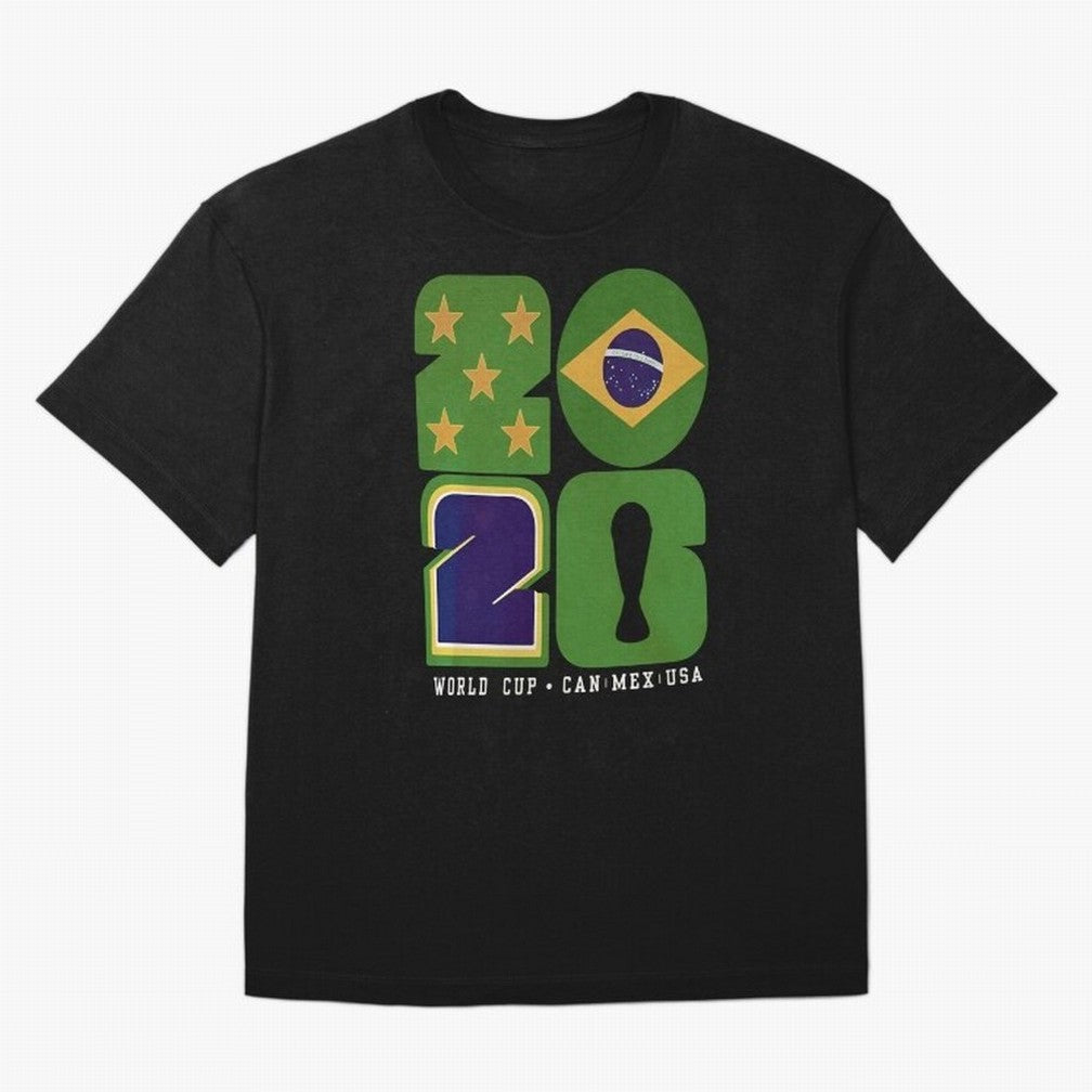 Brazil Football World Cup 2026 - Can Mex Usa Typography Essential T-Shirt Celebrate Classic Football Spirit in the FIFA World Cup 2026 Group Stage Journey through Mbappe Highlights, Argentina, France and Brazil Pride, Sports Nostalgia,