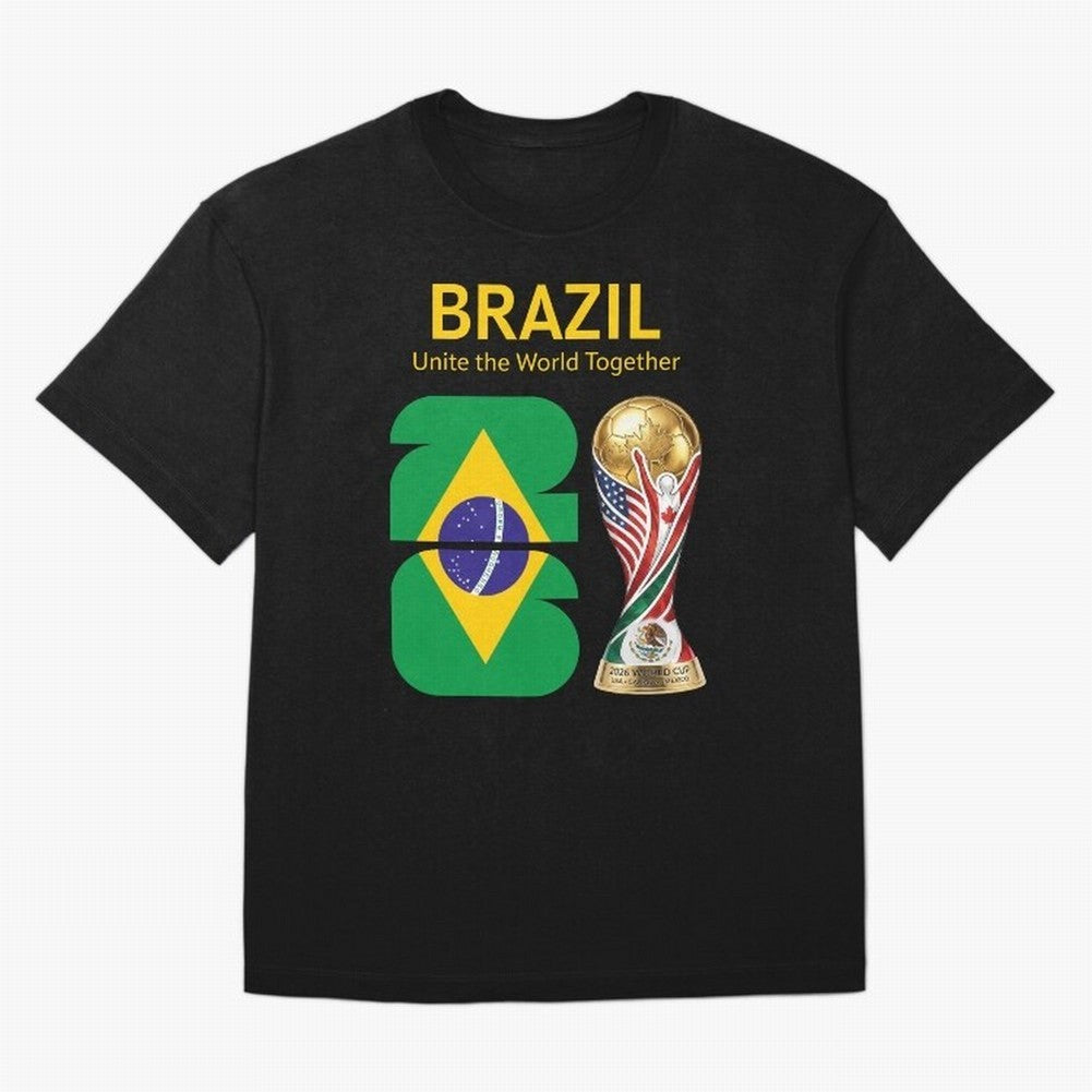 World Cup 2026, IMG 017, BRAZIL 001 Classic T-Shirt Get Ready for FIFA World Cup 2026 USA Canada Mexico Spirit, with England and Germany, Neymar, Haaland and Cristiano Ronaldo, Retro Football Energy, Iconic Rivalries, Trophy Chase Drama and Stadium