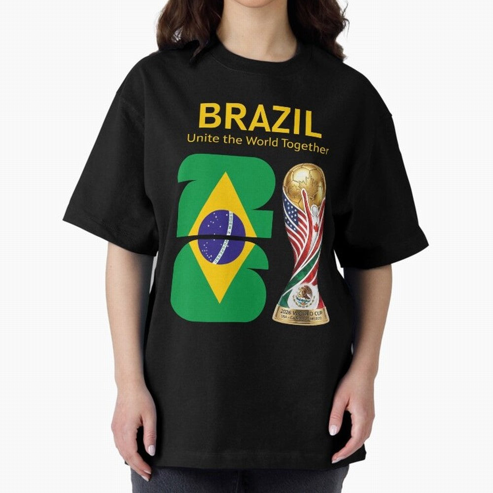 World Cup 2026, IMG 017, BRAZIL 001 Classic T-Shirt Get Ready for FIFA World Cup 2026 USA Canada Mexico Spirit, with England and Germany, Neymar, Haaland and Cristiano Ronaldo, Retro Football Energy, Iconic Rivalries, Trophy Chase Drama and Stadium