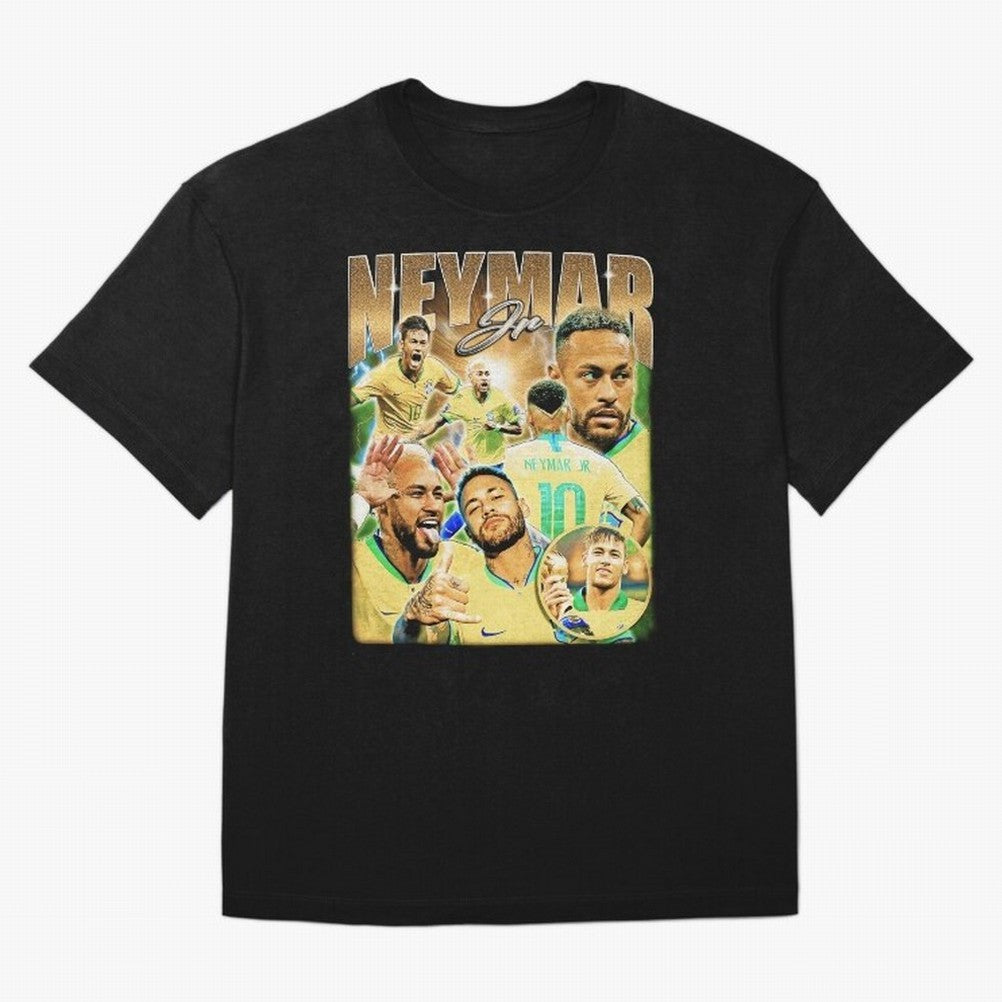 The Best Neymar 10 Vintage 90s Vintage Bootleg Style Oversized T-Shirt Support Iconic Players in FIFA World Cup 2026 USA Canada Mexico Inspired by Cristiano Ronaldo, Spain and Netherlands Energy, Retro Football Energy, Iconic Rivalries, Trophy
