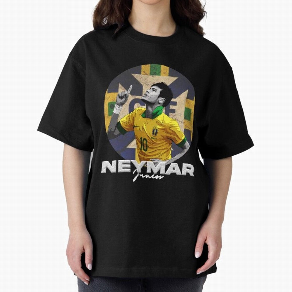 Neymar Junior Oversized T-Shirt Spotlight Match Day Hype around FIFA World Cup 2026 Group Stage, CR7 and Messi, Portugal, Spain and Germany, Goal Celebration Energy, Supporter Heritage, Football Icons and Worldwide Tournament Joy; Perfect for