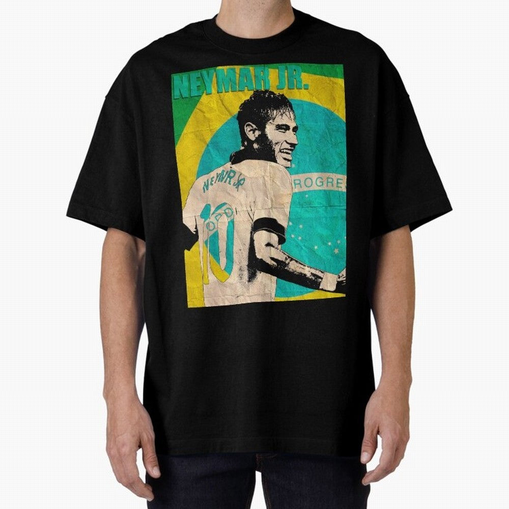 Neymar Oversized T-Shirt Remember FIFA World Cup 2026 USA Canada Mexico Spirit, Built around England and Germany, Neymar, Haaland and Cristiano Ronaldo, Championship Spirit, Famous Goals, Roaring Crowds and International Football Unity; Perfect for