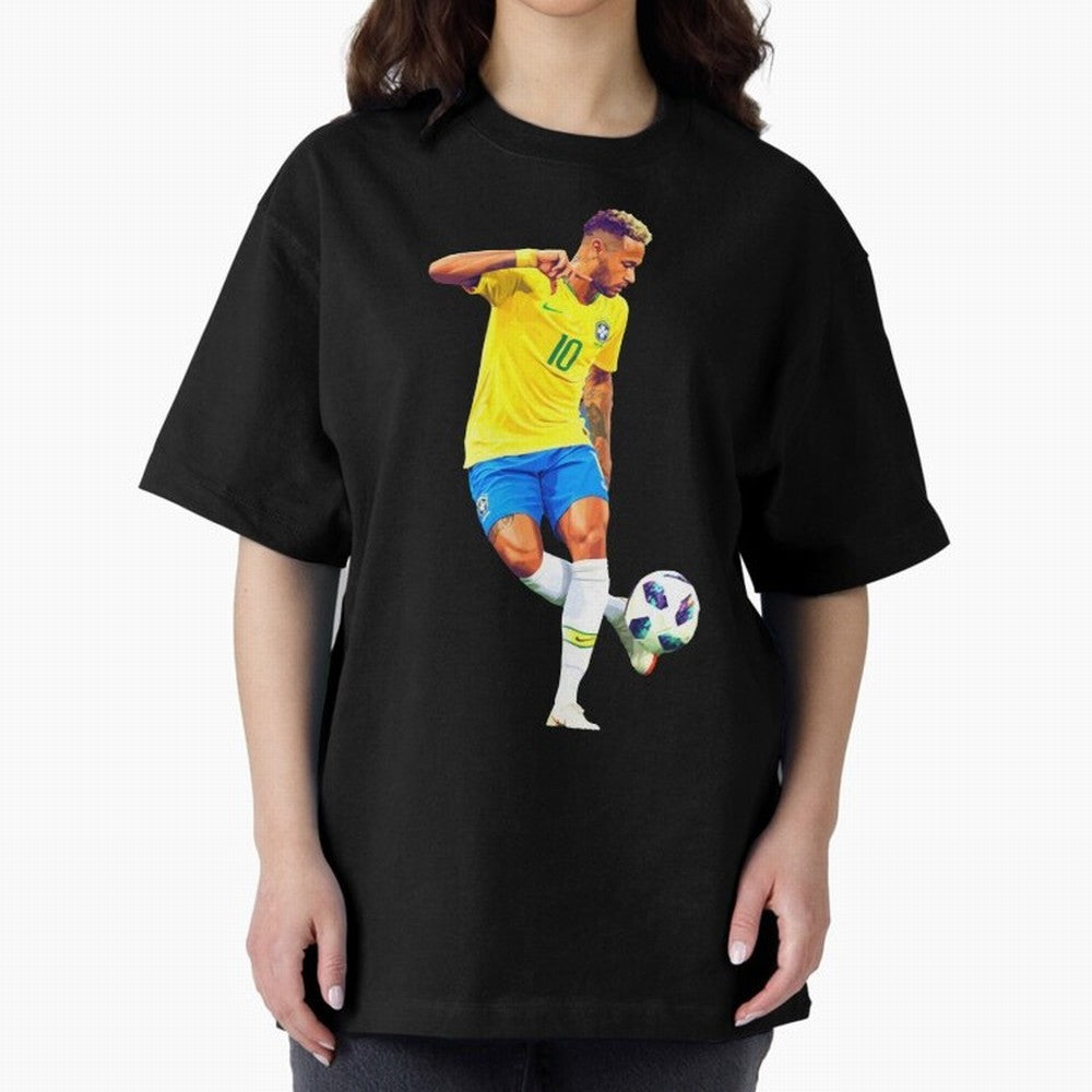 Neymar Oversized T-Shirt Carry the Colors and Pride of FIFA World Cup 2026 for Fans of Messi, CR7 and Mbappe and England and Germany, Bringing Game Day Rituals, Football Legends, Country Pride and the Road to the Final; Made for Collectors Who