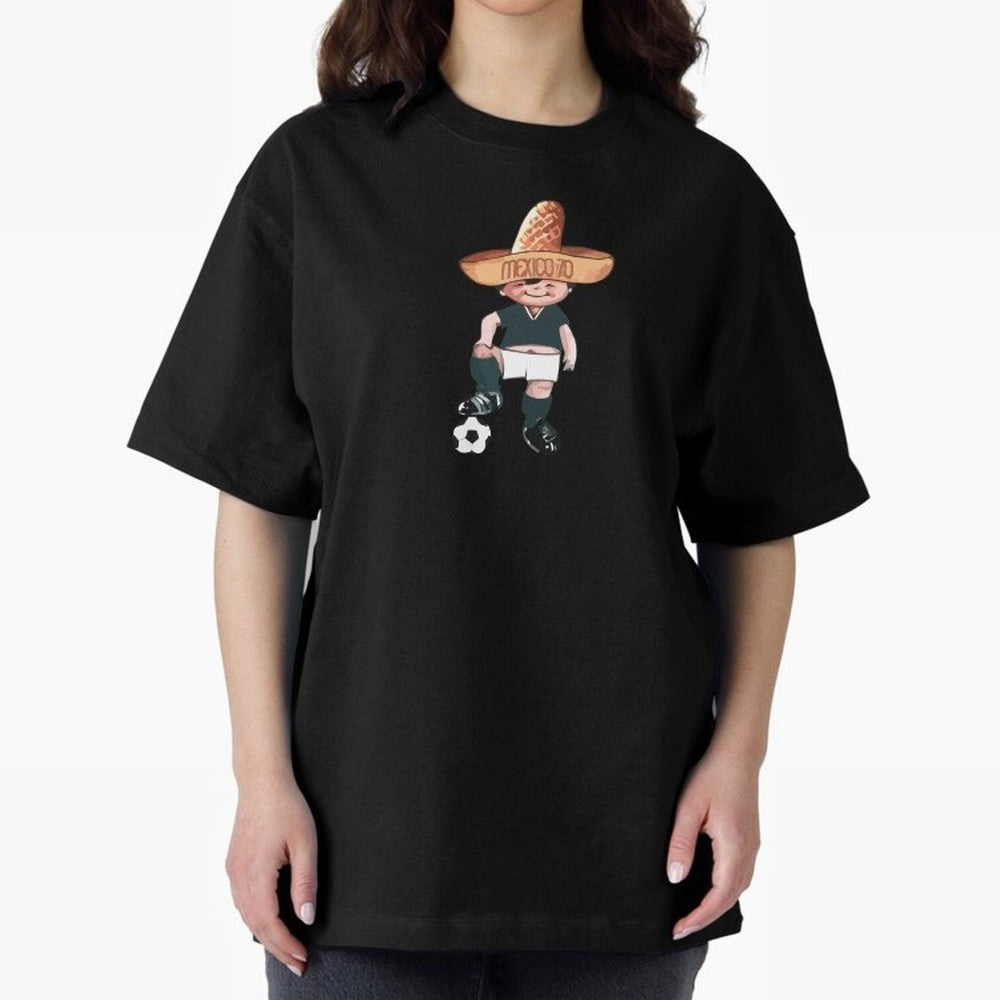 Classic Soccer Retro Mexico 1970 Oversized T-Shirt Show Love for Legendary Goals in the FIFA World Cup 2026 Group Stage Journey through Messi Highlights, Portugal, Spain and Germany Pride, Soccer Culture, Superstar Moments, National Team Dreams and