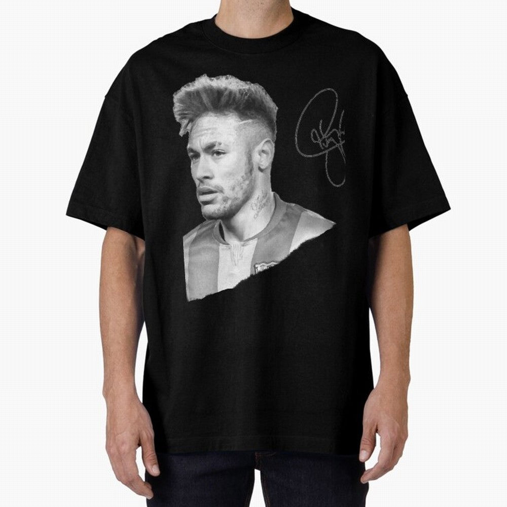 Neymar in black & white with signature Classic T-Shirt Keep the Match Day Mood of FIFA World Cup 2026 USA Canada Mexico for Fans of Haaland and Mbappe and Brazil, Bringing Worldwide Fan Energy, Dramatic Goals, Stadium Lights and Championship