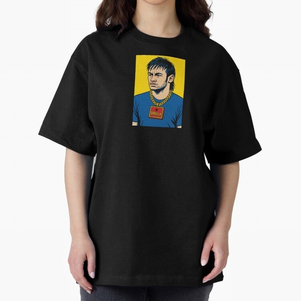 Drilla Clothing Neymar Popart Print T Shirt Oversized T-Shirt Back the Journey through FIFA World Cup 2026 USA Canada Mexico Spirit, Built around Spain, Cristiano Ronaldo, Haaland and CR7, Football History, Final Match Energy, Crowd Noise and Once