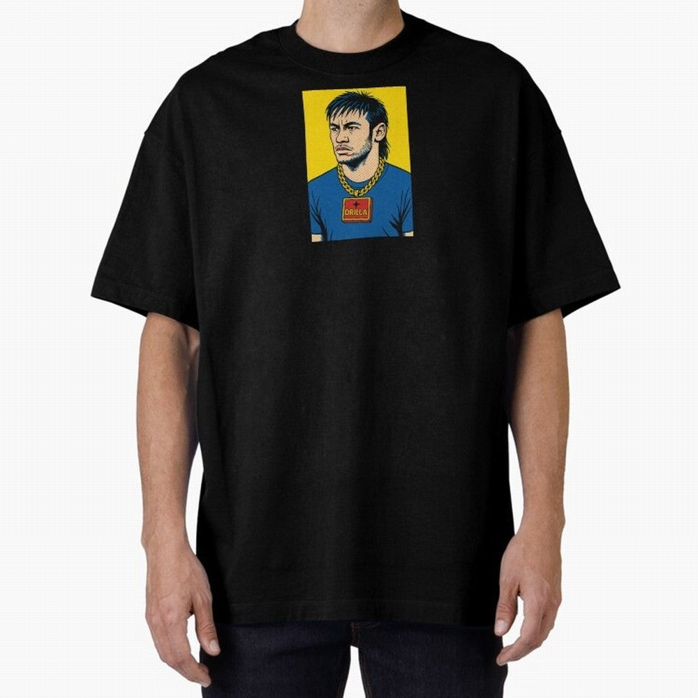 Drilla Clothing Neymar Popart Print T Shirt Oversized T-Shirt Back the Journey through FIFA World Cup 2026 USA Canada Mexico Spirit, Built around Spain, Cristiano Ronaldo, Haaland and CR7, Football History, Final Match Energy, Crowd Noise and Once