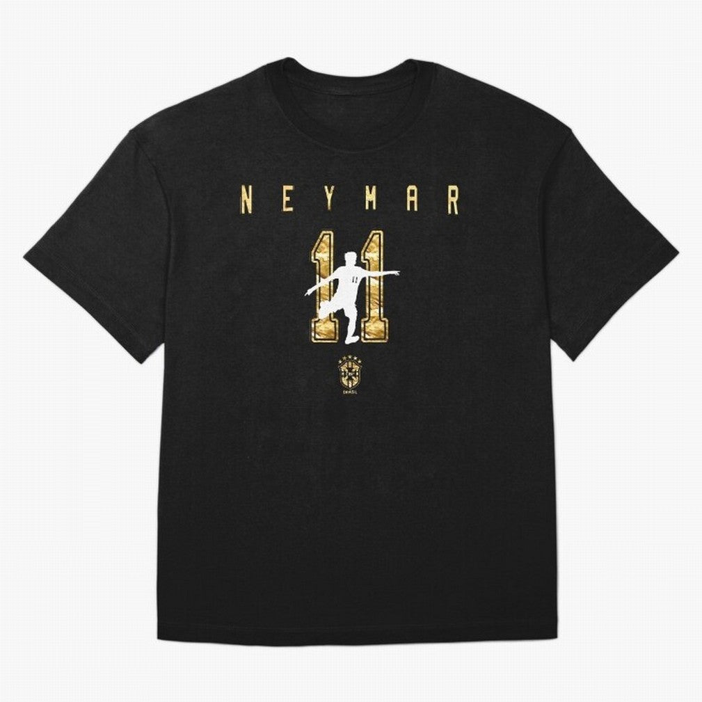 Neymar Gold Design Classic T-Shirt Celebrate Supporters United by Match Day Hype around FIFA World Cup 2026 USA Canada Mexico, Neymar, Haaland and Cristiano Ronaldo, Spain, Fan Favorite Moments, National Team Passion, Big Match Drama and Soccer