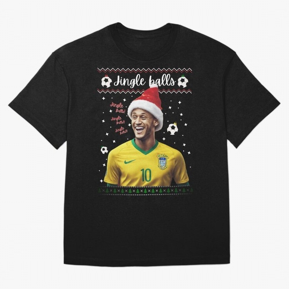 Jingle Balls Christmas Football Fan Art with Santa Neymar Active T-Shirt Celebrate Unforgettable Nights in FIFA World Cup 2026 USA Canada Mexico for Fans of Cristiano Ronaldo, Haaland and CR7 and England, France and Netherlands, Bringing Stadium