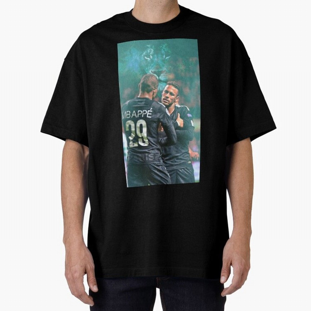 Art Neymar Wallpaper Oversized T-Shirt Celebrate Football Heritage in FIFA World Cup 2026 USA Canada Mexico for Fans of Neymar and Argentina, France and Brazil, Bringing Football Passion, Legendary Performances, Festival Vibes and Supporter