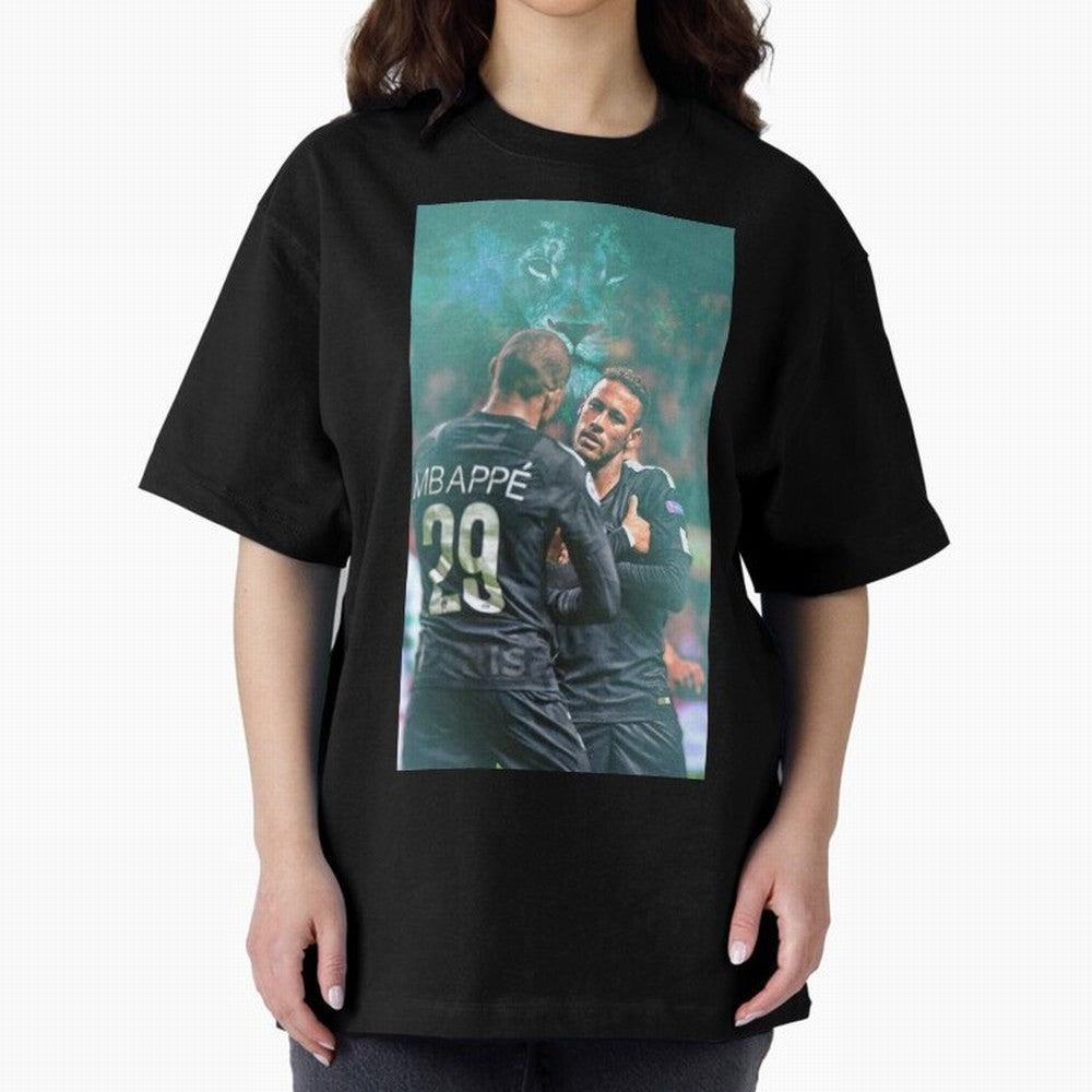 Art Neymar Wallpaper Oversized T-Shirt Celebrate Football Heritage in FIFA World Cup 2026 USA Canada Mexico for Fans of Neymar and Argentina, France and Brazil, Bringing Football Passion, Legendary Performances, Festival Vibes and Supporter
