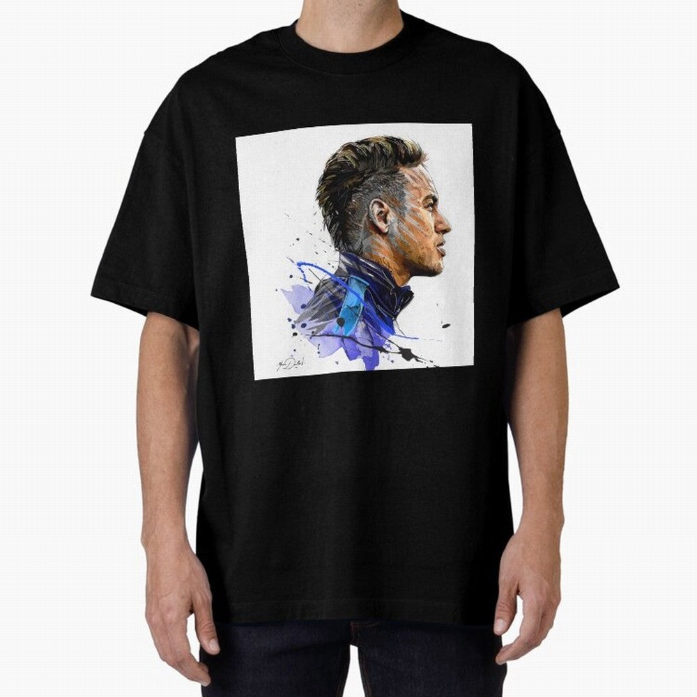 Neymar Design Oversized T-Shirt Carry the Dream of FIFA World Cup 2026 Group Stage for Fans of Messi and England, Bringing Retro Football Energy, Iconic Rivalries, Trophy Chase Drama and Stadium Atmosphere; Ideal for Passionate Fans Who Love
