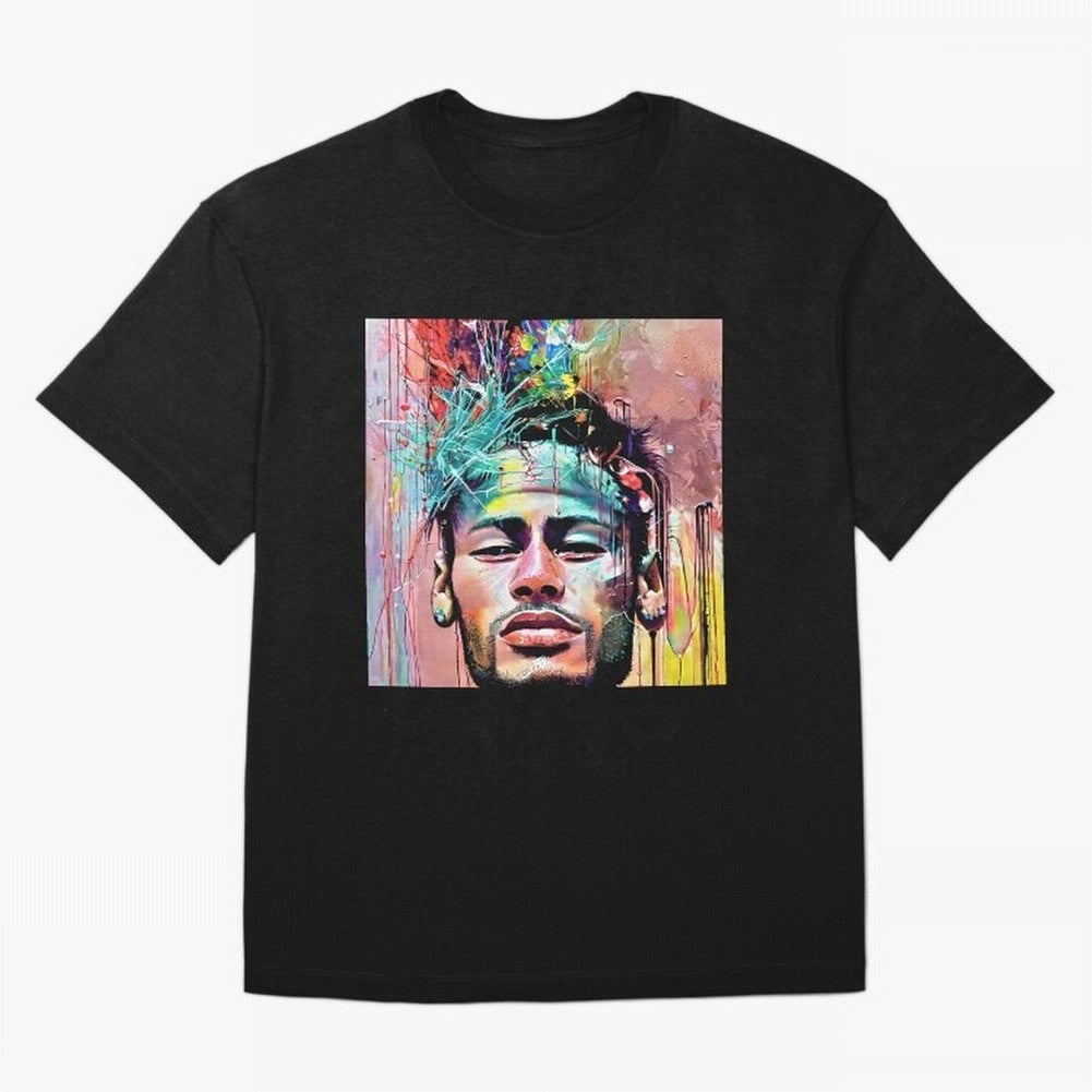 Colorful Neymar Oversized T-Shirt Show Championship Spirit for FIFA World Cup 2026 Group Stage Spirit, Capturing England, France and Netherlands, Neymar, Stadium Chants, National Pride, Trophy Dreams and Unforgettable Football Memories; Made for