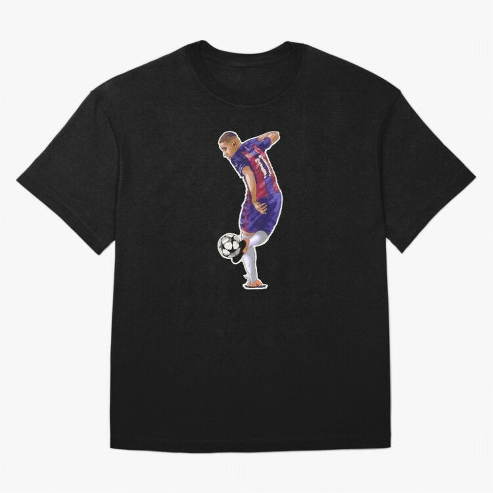 Neymar Artwork Classic T-Shirt Bring Global Tournament Vibes to Global Football Passion for FIFA World Cup 2026 Group Stage, Centered on Haaland and Mbappe, Argentina and Brazil, Sports Nostalgia, International Competition, Famous Players and