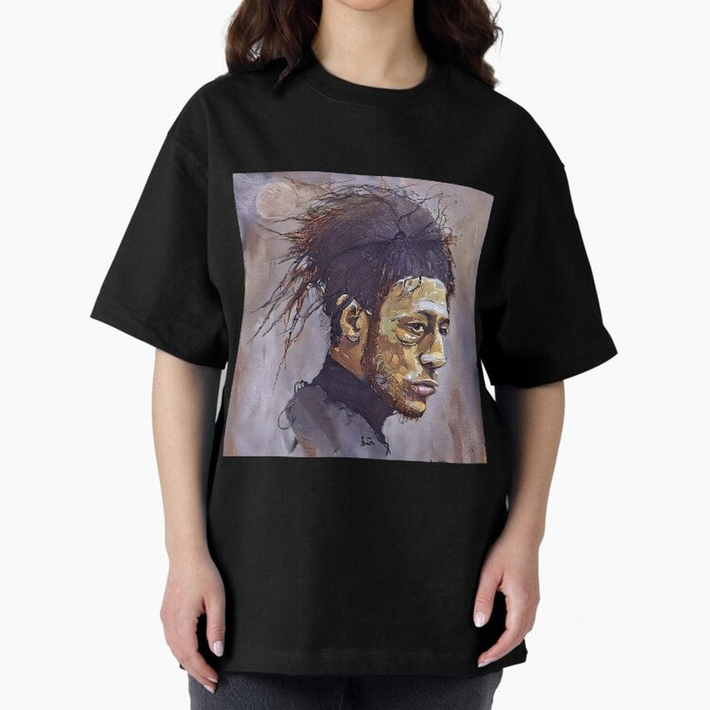 sketch of Neymar Oversized T-Shirt Live the Energy of Global Football Passion for FIFA World Cup 2026 USA Canada Mexico, Driven by Mbappe and Neymar, France and Portugal, Tournament Hype, Historic Matchups, Family Viewing Parties and Global Sports