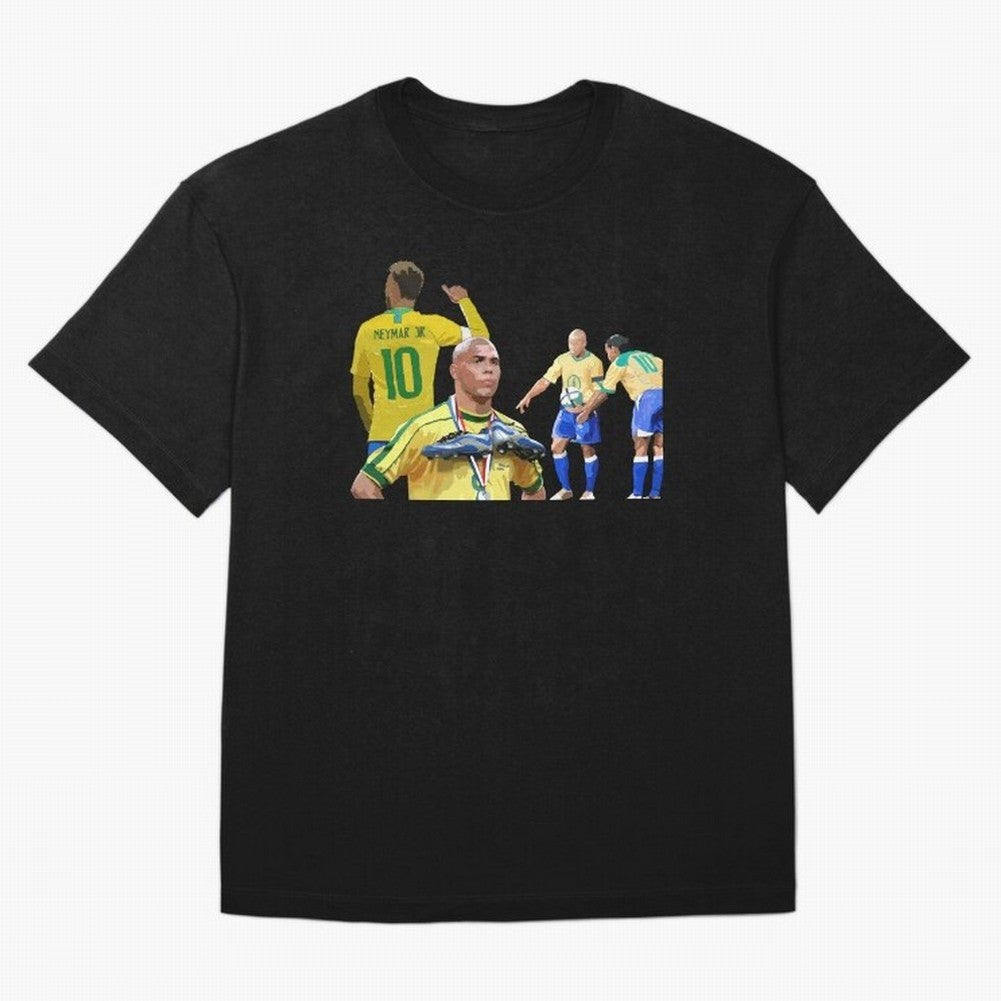 Brazilian Icons Oversized T-Shirt Get Ready for Global Football Passion for FIFA World Cup 2026 USA Canada Mexico, Driven by Cristiano Ronaldo, Spain, Football Festival Excitement, Trophy Ambitions, Country Rivalries and Star Player Buzz; Perfect