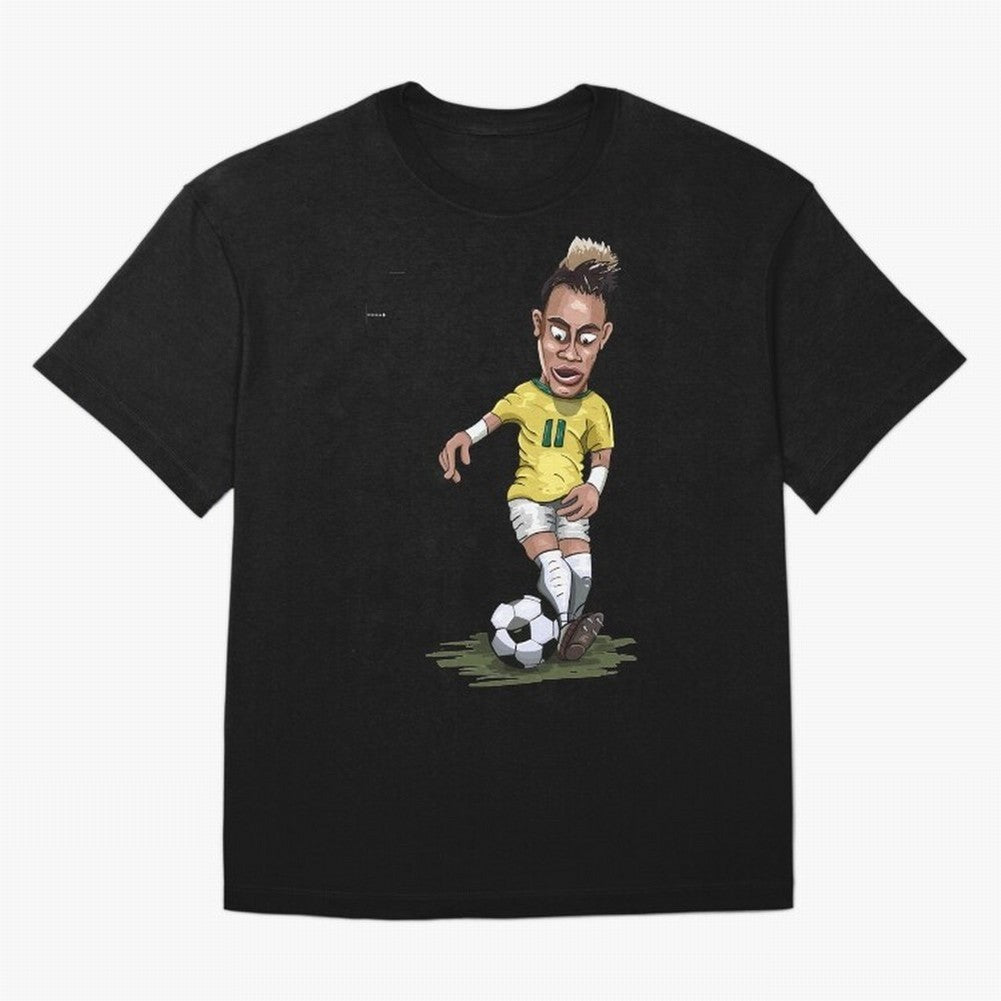 FOOTBALL ARTIST NEYMAR Brasil Essential T-Shirt Embrace Global Football Passion for FIFA World Cup 2026, Capturing Mbappe and Neymar, Brazil, Portugal and Argentina, Retro Football Energy, Iconic Rivalries, Trophy Chase Drama and Stadium