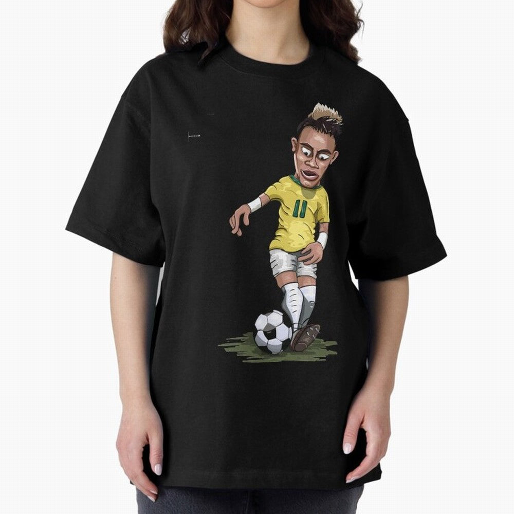 FOOTBALL ARTIST NEYMAR Brasil Essential T-Shirt Embrace Global Football Passion for FIFA World Cup 2026, Capturing Mbappe and Neymar, Brazil, Portugal and Argentina, Retro Football Energy, Iconic Rivalries, Trophy Chase Drama and Stadium