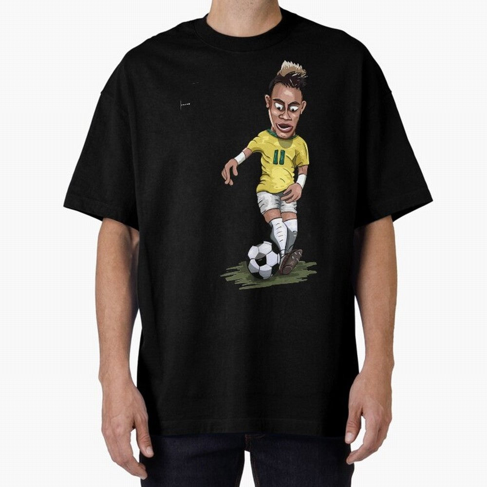FOOTBALL ARTIST NEYMAR Brasil Essential T-Shirt Embrace Global Football Passion for FIFA World Cup 2026, Capturing Mbappe and Neymar, Brazil, Portugal and Argentina, Retro Football Energy, Iconic Rivalries, Trophy Chase Drama and Stadium