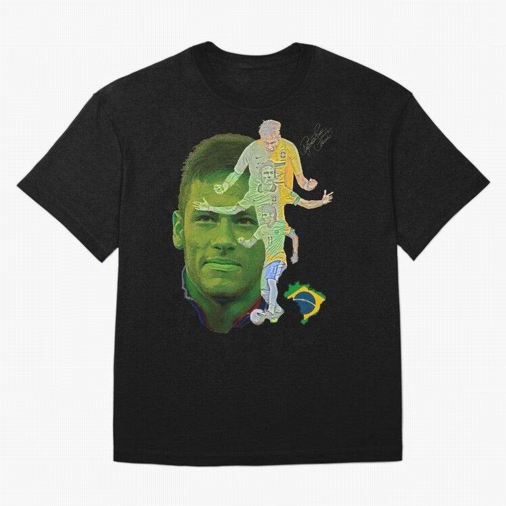 Neymar strikes again Essential T-Shirt Cheer through Every Moment of Global Football Passion for FIFA World Cup 2026 USA Canada Mexico, Driven by Messi, Portugal, Spain and Germany, Vintage Soccer Flavor, Modern Football Stars, National Flags and