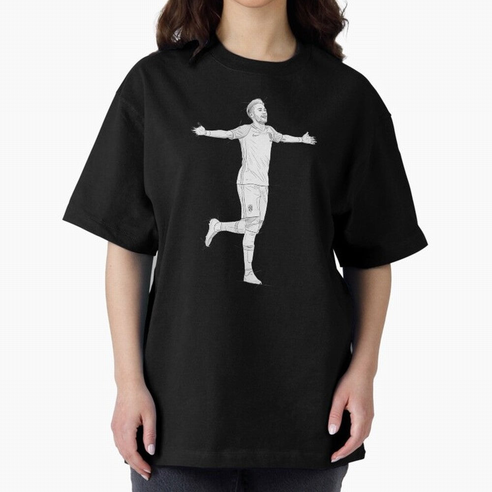Neymar Joga Bonito Oversized T-Shirt Support the Legends of FIFA World Cup 2026 with Messi and Cristiano Ronaldo, England Energy, Football Passion, Legendary Performances, Festival Vibes and Supporter Community; Made for Die Hard Supporters, Soccer