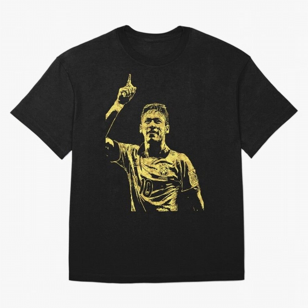 Neymar Fan Art Oversized T-Shirt Bring a Vintage Feel to Global Football Passion for FIFA World Cup 2026 Group Stage, Driven by Mbappe and Neymar, Argentina and Brazil, Championship Spirit, Famous Goals, Roaring Crowds and International Football