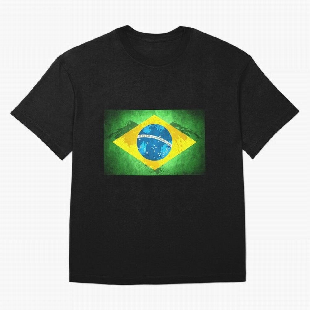 Brazil Oversized T-Shirt Celebrate Classic Football Spirit in FIFA World Cup 2026 USA Canada Mexico for Fans of Haaland and Mbappe and England, Bringing Football Festival Excitement, Trophy Ambitions, Country Rivalries and Star Player Buzz; Made