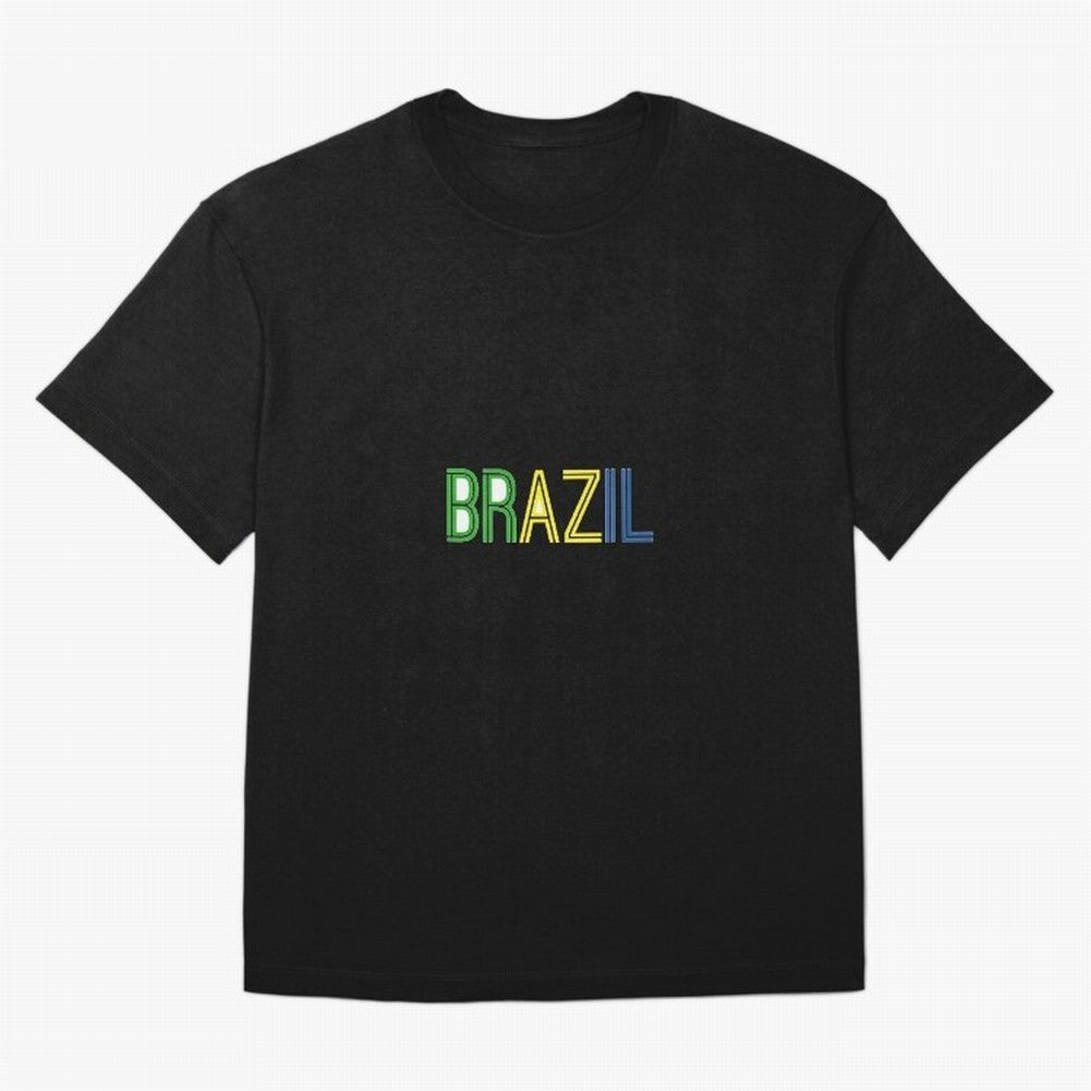 Simple Brazil Sticker Classic T-Shirt Feel the Heartbeat of FIFA World Cup 2026 Spirit, with Argentina, Neymar, Football Festival Excitement, Trophy Ambitions, Country Rivalries and Star Player Buzz; Perfect for Supporters Who Want Bold Football