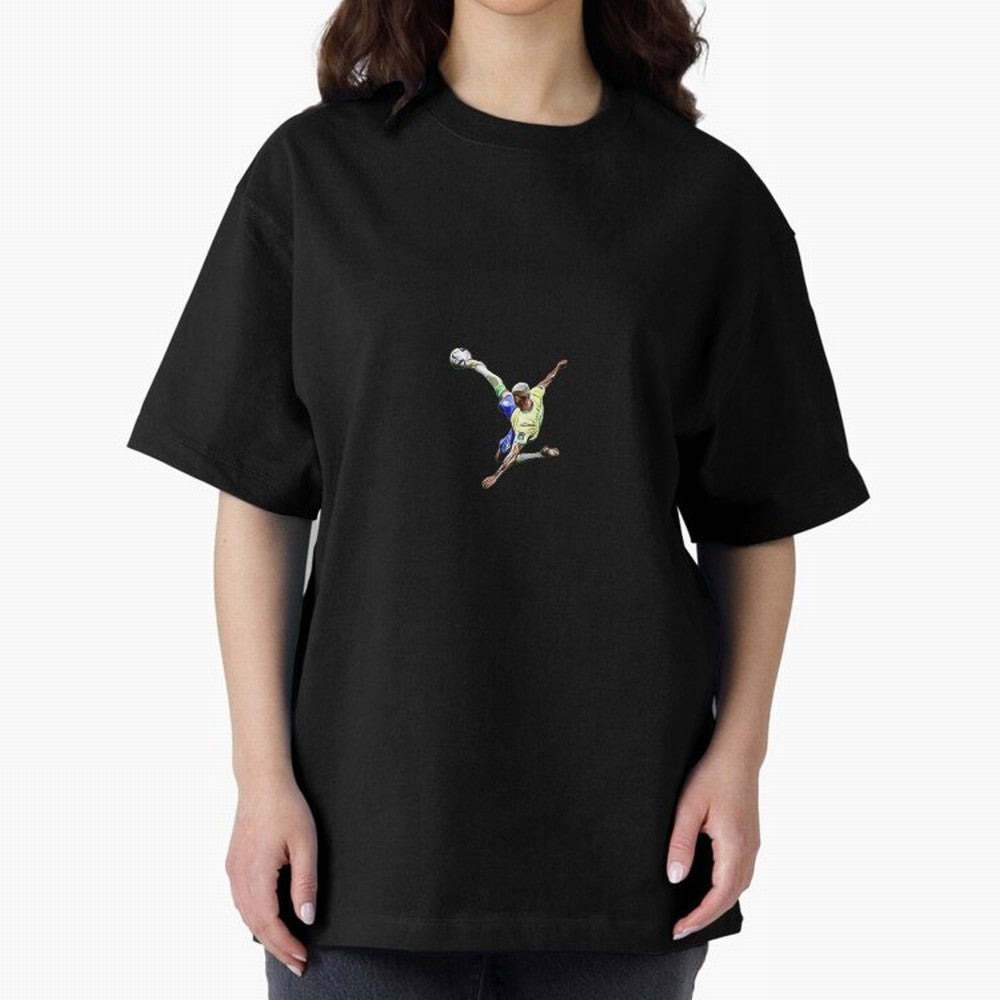 Richarlison best goal Oversized T-Shirt Fuel Global Football Passion for FIFA World Cup 2026 Group Stage, with Messi, England, France and Netherlands, Vintage Soccer Flavor, Modern Football Stars, National Flags and Final Night Emotion; Created for
