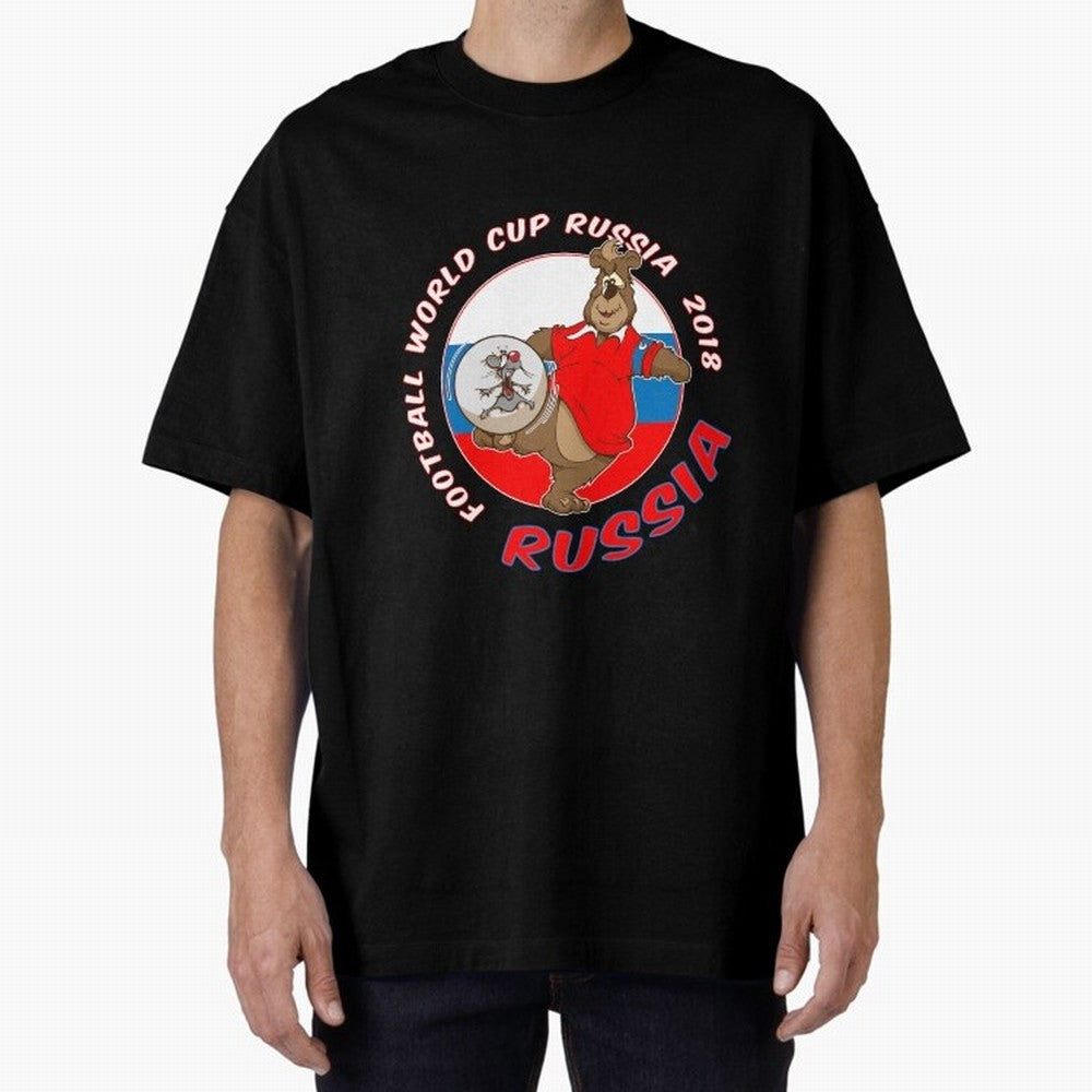 Russia football World Cup Russia 2018 T shirt and merchandise Oversized T-Shirt Bring World Football Passion into Match Day Hype around FIFA World Cup 2026 Group Stage, Mbappe, Portugal, Spain and Germany, Sports Nostalgia, International