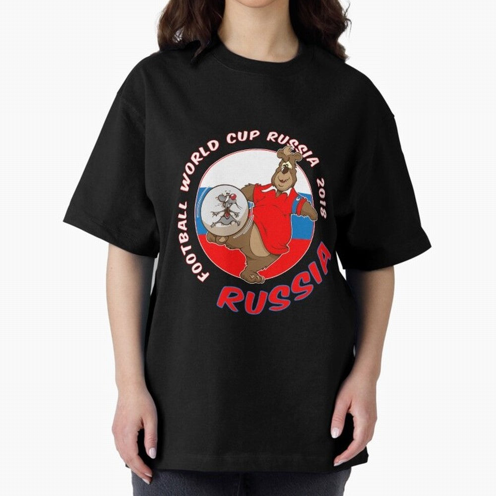 Russia football World Cup Russia 2018 T shirt and merchandise Oversized T-Shirt Bring World Football Passion into Match Day Hype around FIFA World Cup 2026 Group Stage, Mbappe, Portugal, Spain and Germany, Sports Nostalgia, International