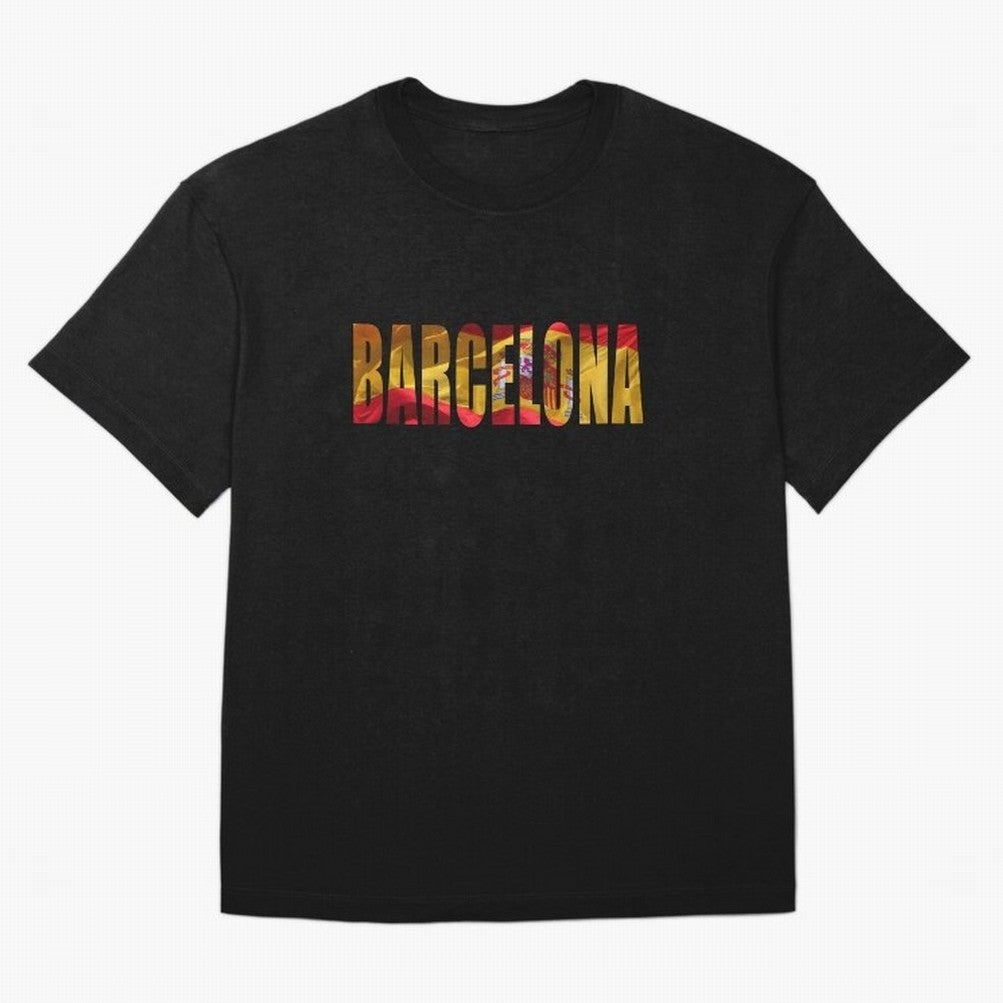 Barcelona city 2 Oversized T-Shirt Bring Legendary Rivalry Energy to Global Football Passion for FIFA World Cup 2026 USA Canada Mexico, Centered on Messi, Neymar and Mbappe, France, Vintage Soccer Flavor, Modern Football Stars, National Flags and