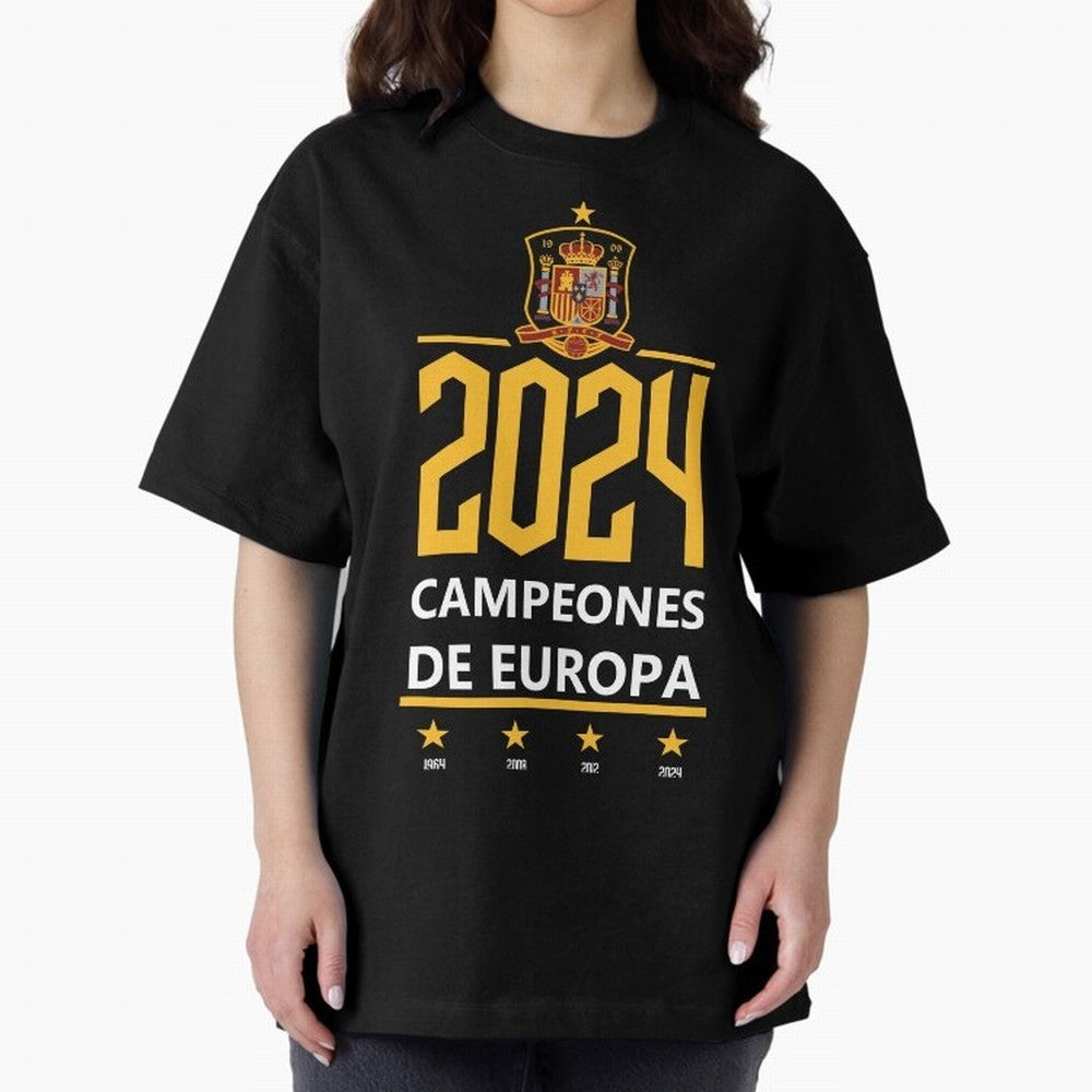 Campeonato Europa 2024 Oversized T-Shirt Showcase Match Day Hype around FIFA World Cup 2026, Messi and Cristiano Ronaldo, France, Vintage Soccer Flavor, Modern Football Stars, National Flags and Final Night Emotion; Perfect for People Who Love