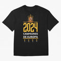 Campeonato Europa 2024 Oversized T-Shirt Showcase Match Day Hype around FIFA World Cup 2026, Messi and Cristiano Ronaldo, France, Vintage Soccer Flavor, Modern Football Stars, National Flags and Final Night Emotion; Perfect for People Who Love