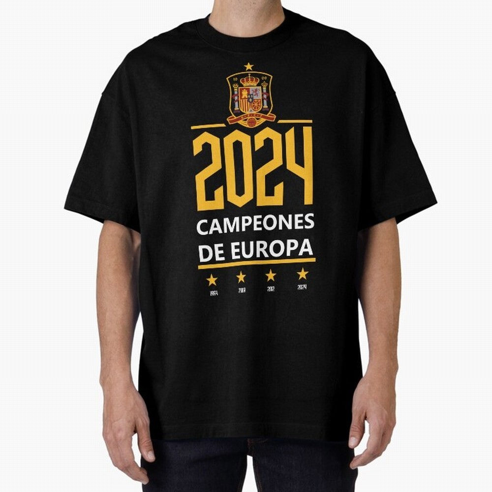 Campeonato Europa 2024 Oversized T-Shirt Showcase Match Day Hype around FIFA World Cup 2026, Messi and Cristiano Ronaldo, France, Vintage Soccer Flavor, Modern Football Stars, National Flags and Final Night Emotion; Perfect for People Who Love