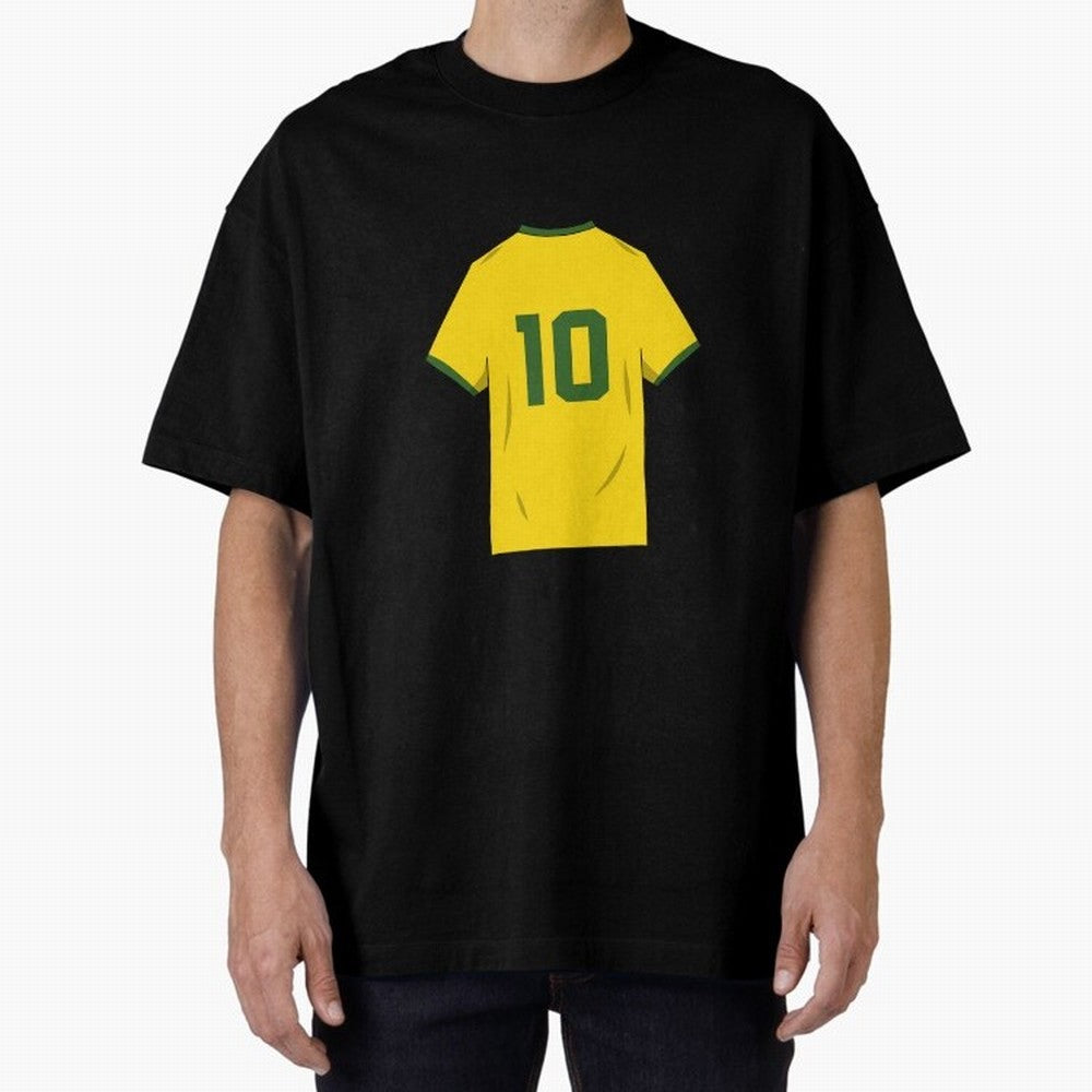 Pele Classic World Cup Jersey Oversized T-Shirt Relive the FIFA World Cup 2026 USA Canada Mexico Journey through Neymar, Haaland and Cristiano Ronaldo Highlights, Argentina, France and Brazil Pride, Stadium Chants, National Pride, Trophy Dreams and