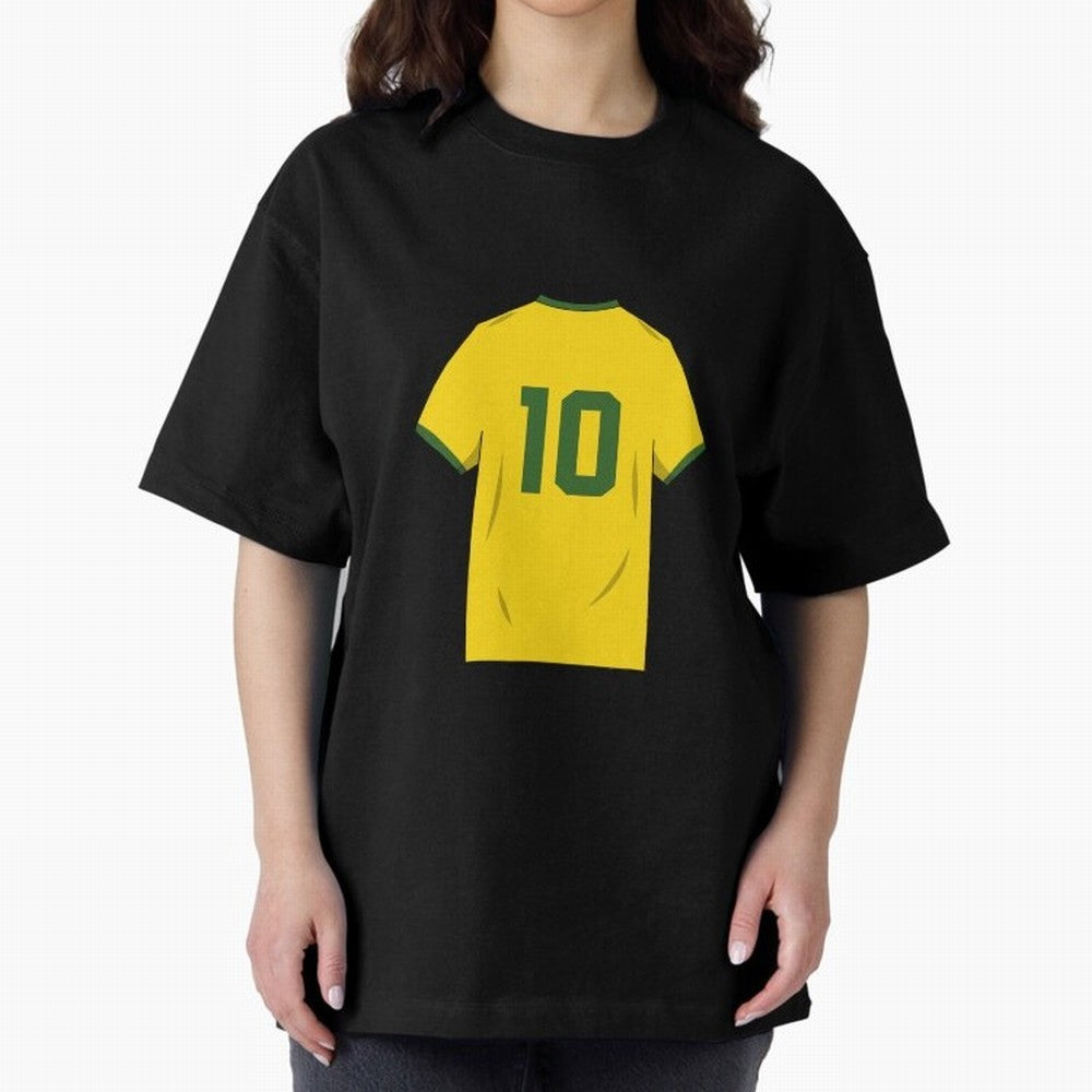 Pele Classic World Cup Jersey Oversized T-Shirt Relive the FIFA World Cup 2026 USA Canada Mexico Journey through Neymar, Haaland and Cristiano Ronaldo Highlights, Argentina, France and Brazil Pride, Stadium Chants, National Pride, Trophy Dreams and
