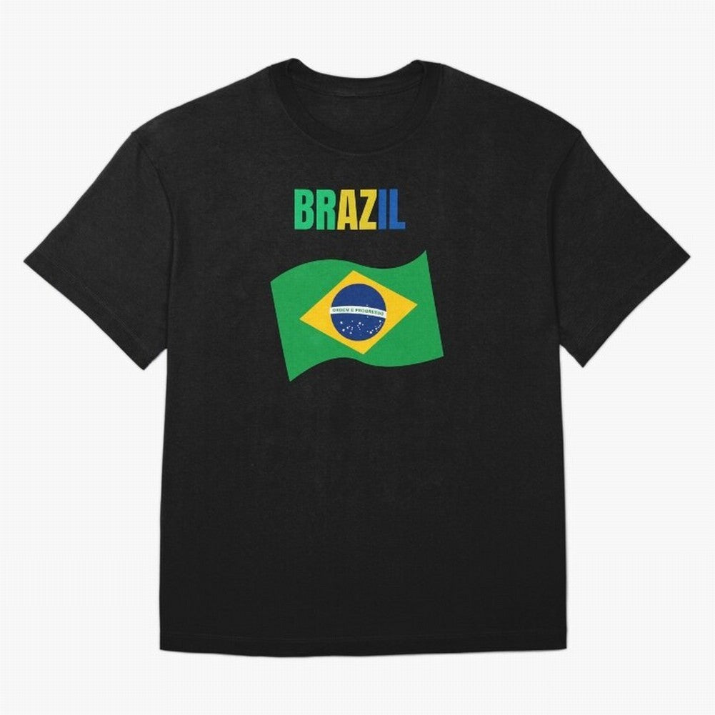 I love Brazil Oversized T-Shirt Spotlight FIFA World Cup 2026 USA Canada Mexico Inspired by Cristiano Ronaldo, Haaland and CR7, Spain Energy, Fan Favorite Moments, National Team Passion, Big Match Drama and Soccer History; Perfect for Fans,