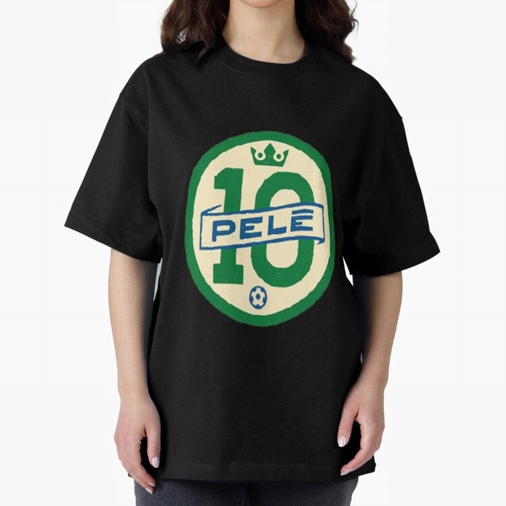 Signed Pele Shirt Oversized T-Shirt Back Your Heroes with FIFA World Cup 2026 Inspired by Messi, CR7 and Mbappe, Portugal, Spain and Germany Energy, Global Supporter Spirit, Legendary Goals, National Colors and Tournament Celebration; Great for