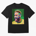 Neymar Brazil World Cup 2022 Pop Art Classic T-Shirt Support Iconic Players in Global Football Passion for FIFA World Cup 2026 Group Stage, Capturing Neymar, Haaland and Cristiano Ronaldo, Netherlands, Global Supporter Spirit, Legendary Goals,