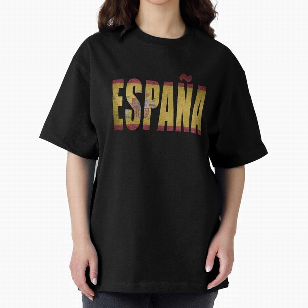 Espa?a Oversized T-Shirt Bring Stadium Energy to the FIFA World Cup 2026 Journey through Mbappe and Neymar Highlights, Netherlands Pride, Sports Nostalgia, International Competition, Famous Players and Unforgettable Victories; Great for Watch
