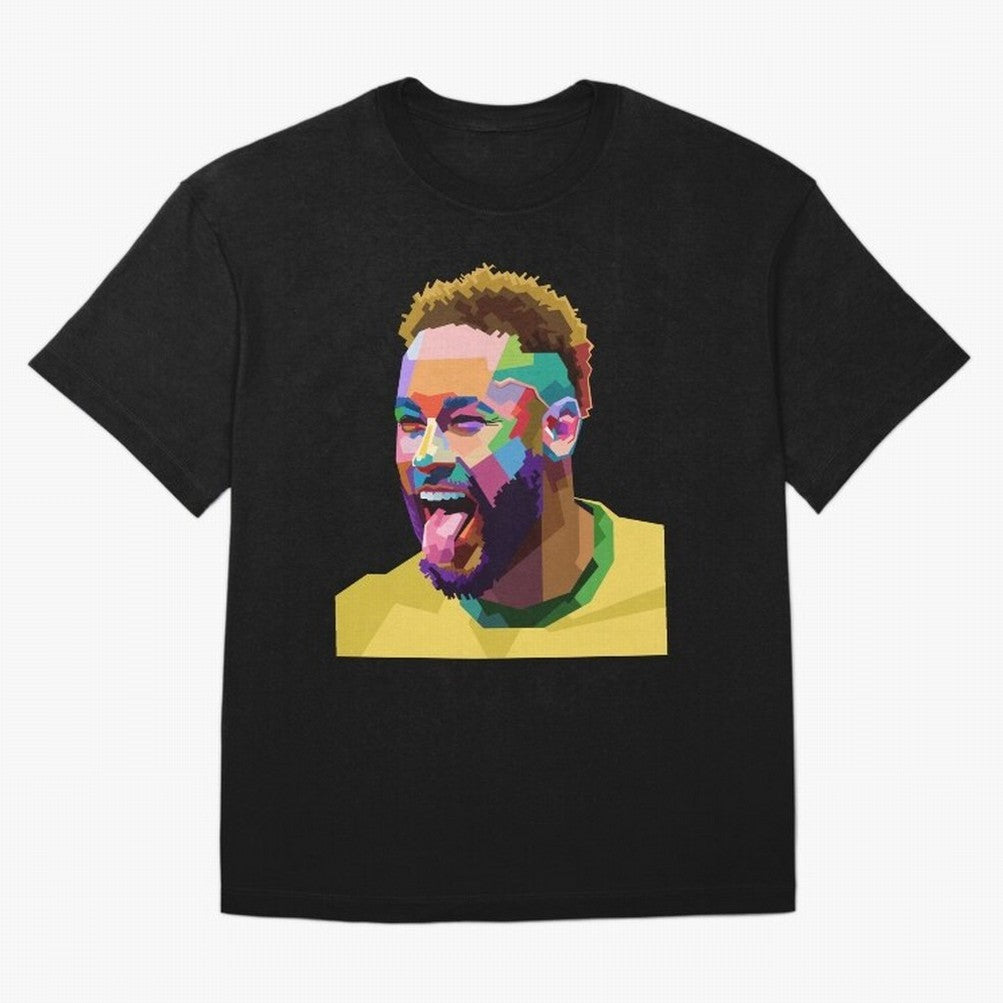 Neymar Brazil Squad Team Pop Art Classic T-Shirt Celebrate Fan Culture around Match Day Hype around FIFA World Cup 2026 Group Stage, Messi, Neymar and Mbappe, England, France and Netherlands, Football Passion, Legendary Performances, Festival Vibes