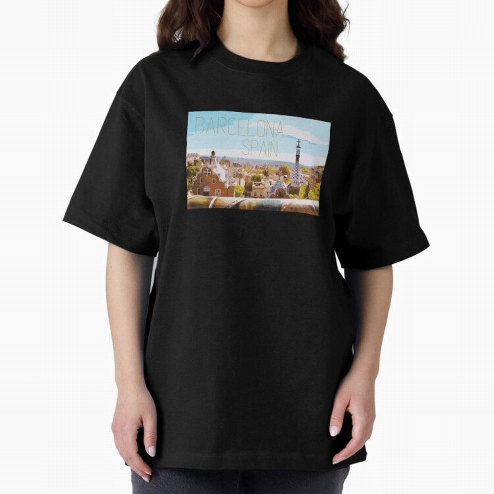 Barcelona Print Oversized T-Shirt Represent Fans Who Live for FIFA World Cup 2026 Centered on Mbappe, Brazil, Portugal and Argentina Energy, Retro Football Energy, Iconic Rivalries, Trophy Chase Drama and Stadium Atmosphere; Ideal for Football