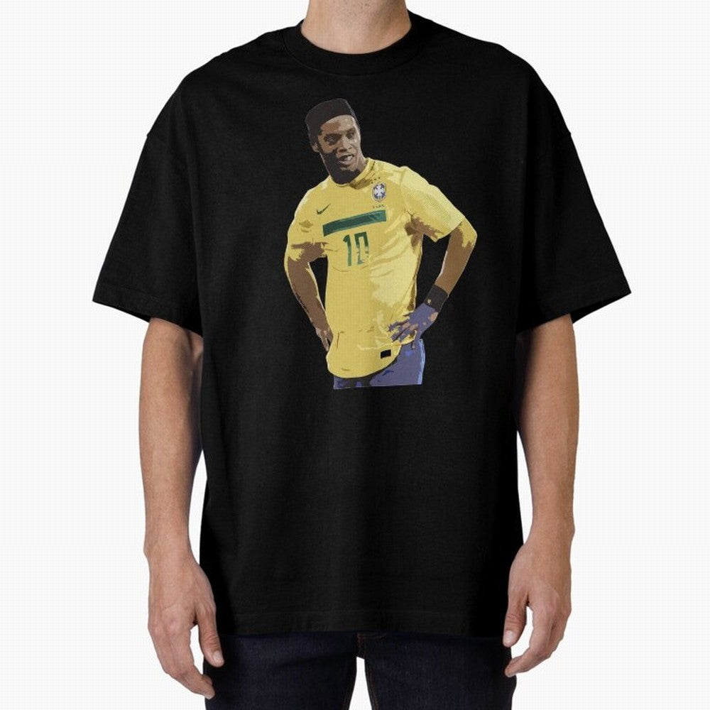 Ronaldinho Brazil Joga Bonito Classic T-Shirt Carry National Pride through FIFA World Cup 2026 USA Canada Mexico Driven by Cristiano Ronaldo, Haaland and CR7, Spain and Netherlands Energy, Retro Football Energy, Iconic Rivalries, Trophy Chase Drama