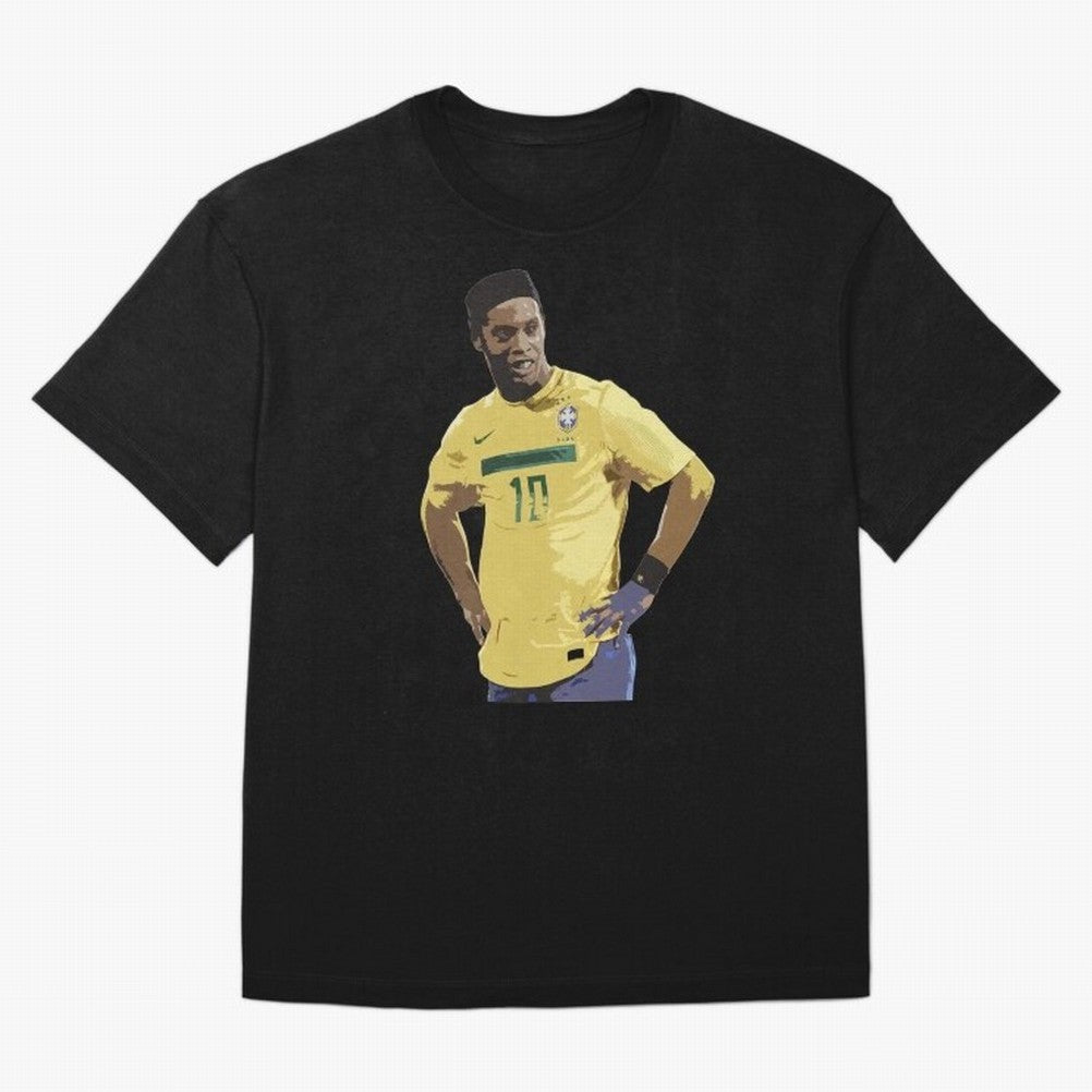 Ronaldinho Brazil Joga Bonito Classic T-Shirt Carry National Pride through FIFA World Cup 2026 USA Canada Mexico Driven by Cristiano Ronaldo, Haaland and CR7, Spain and Netherlands Energy, Retro Football Energy, Iconic Rivalries, Trophy Chase Drama