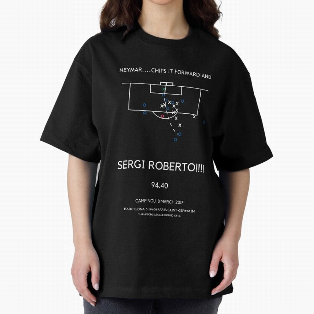 Sergi Roberto Winning Goal vs PSG (La Remontada) Classic T-Shirt Support the Legends of FIFA World Cup 2026 Group Stage for Fans of Neymar, Haaland and Cristiano Ronaldo and England and Germany, Bringing Vintage Soccer Flavor, Modern Football