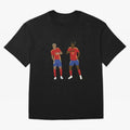 Yamal and Williams Dance Duo Oversized T-Shirt Carry the Colors and Pride of FIFA World Cup 2026 USA Canada Mexico for Fans of Neymar, Haaland and Cristiano Ronaldo and England, Bringing Goal Celebration Energy, Supporter Heritage, Football Icons